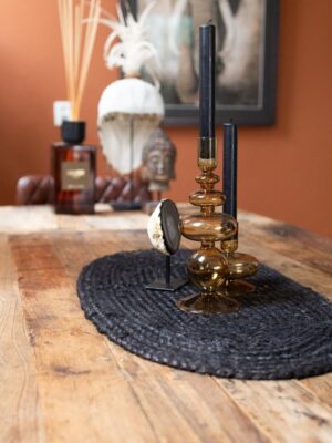 Jute Tafelloper Zwart VR19XLBLA