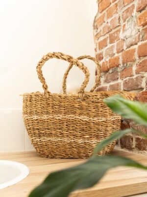 Shopper Zeegras wit naturel